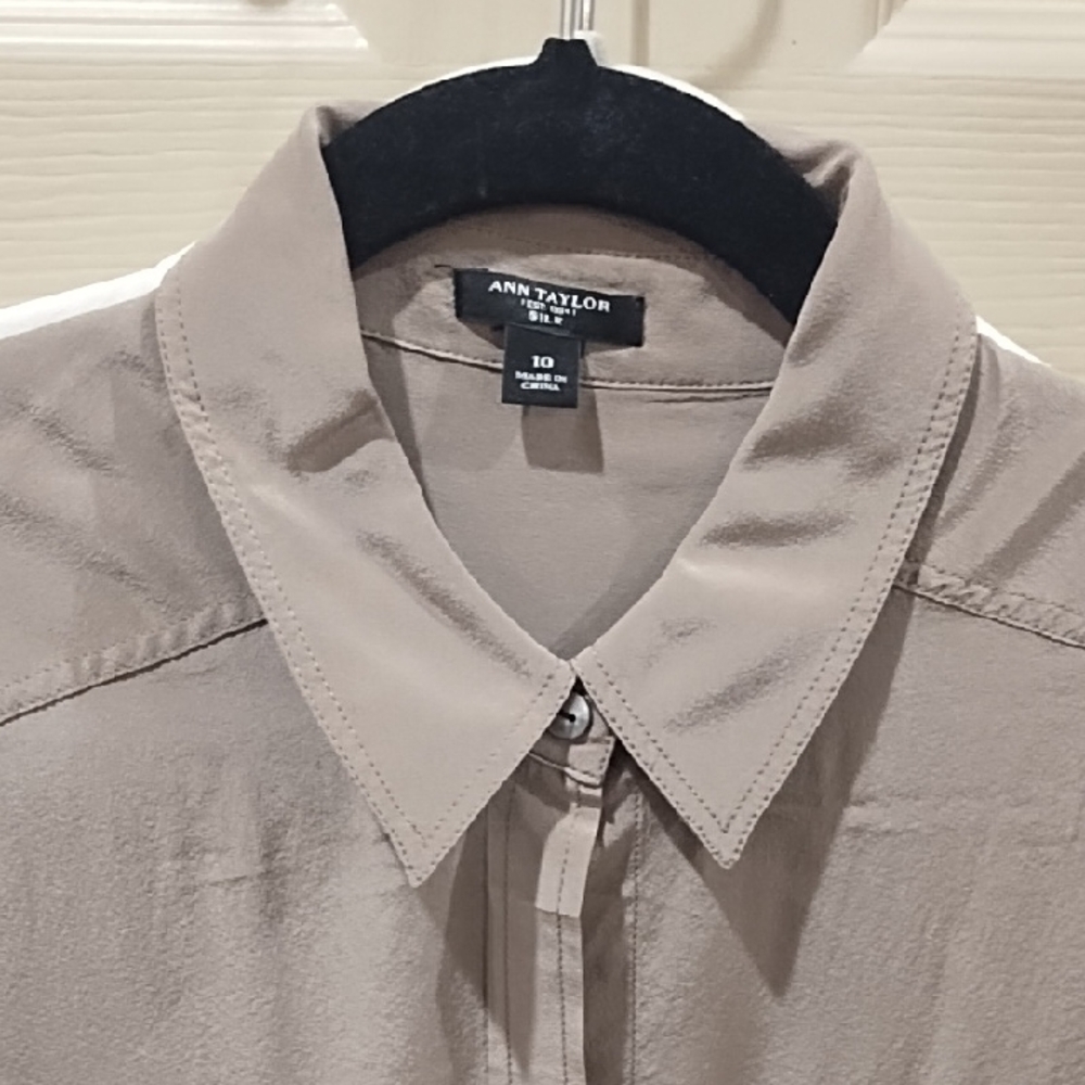 Ann Taylor Tan Dress Shirt